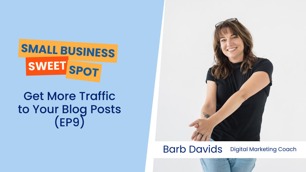 Title image for Get More Website Traffic to Your Blog Posts episode notes.