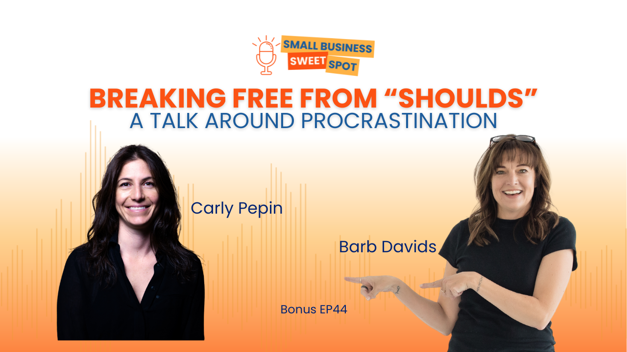 Title image for episode called Breaking Free From "Shoulds".