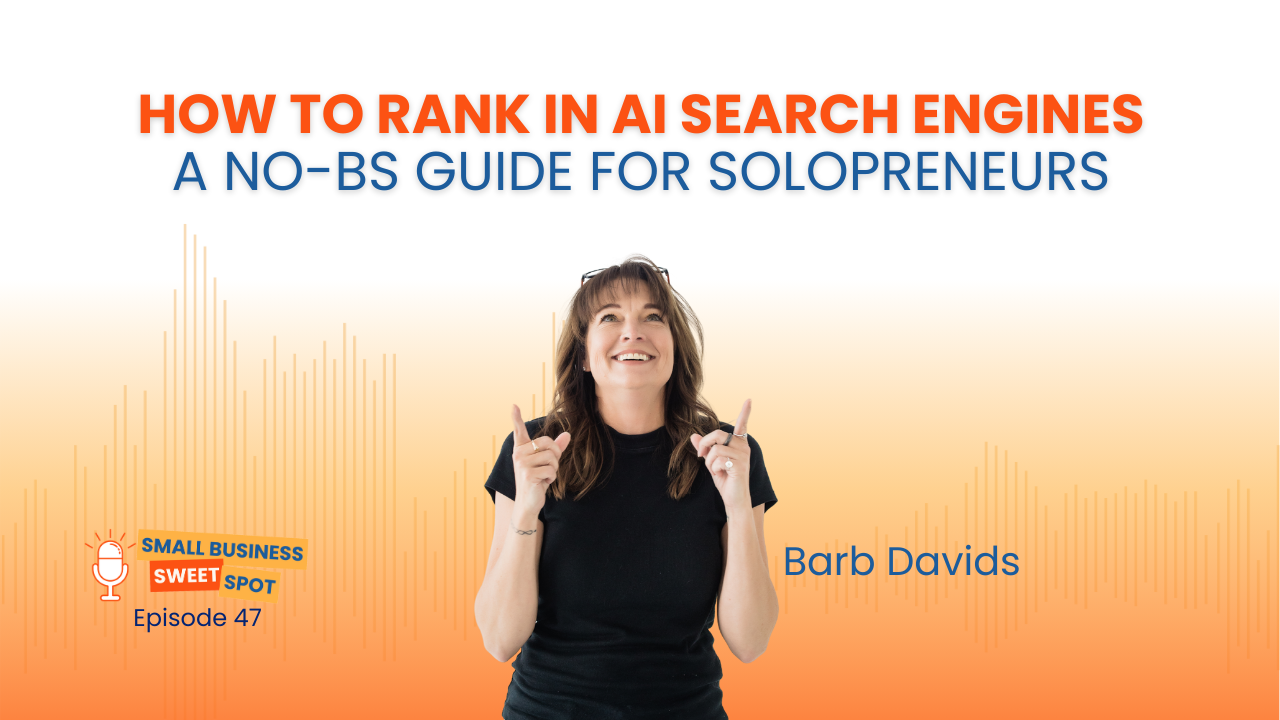 Title image for episode notes on How to Rank in AI Search Engines. A No-BS Guide for Solopreneurs..