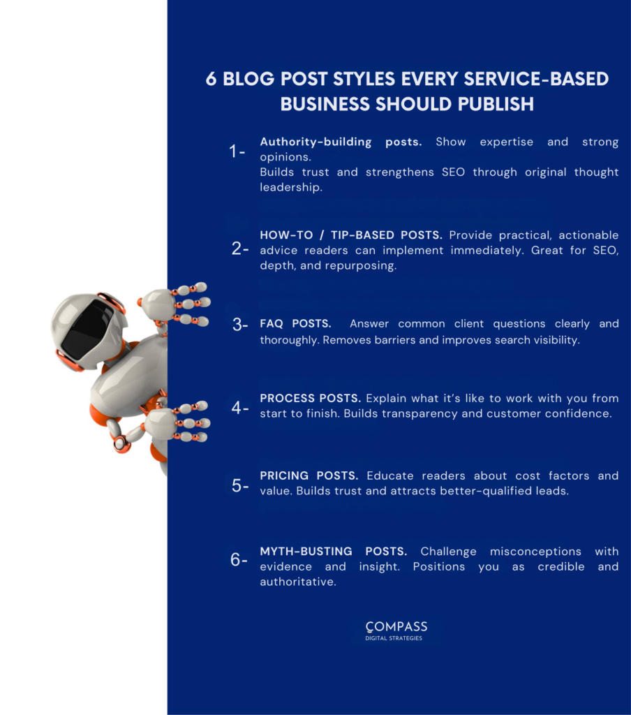 6 Blog Post Styles Every Service-Based Business Should Publish